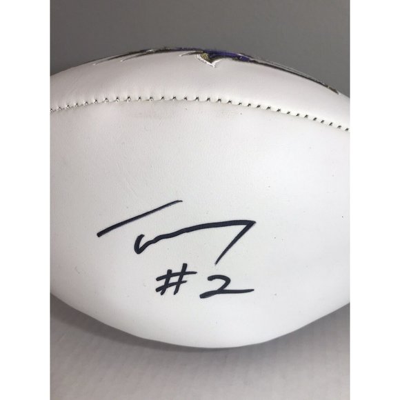 TYLER HUNTLEY SIGNED FOOTBALL BALTIMORE RAVENS Logo Autographed - Picture 2 of 6